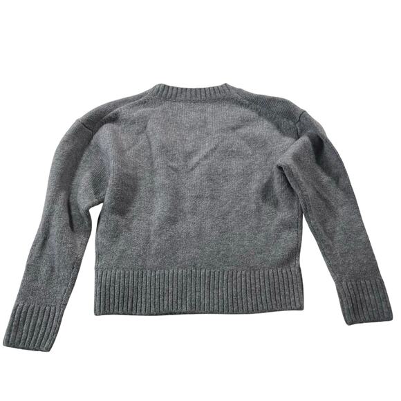 J Crew Grey Merino Wool Alpaca Blend Grey V Neck Pullover Sweater Sz S Preppy - Picture 4 of 7